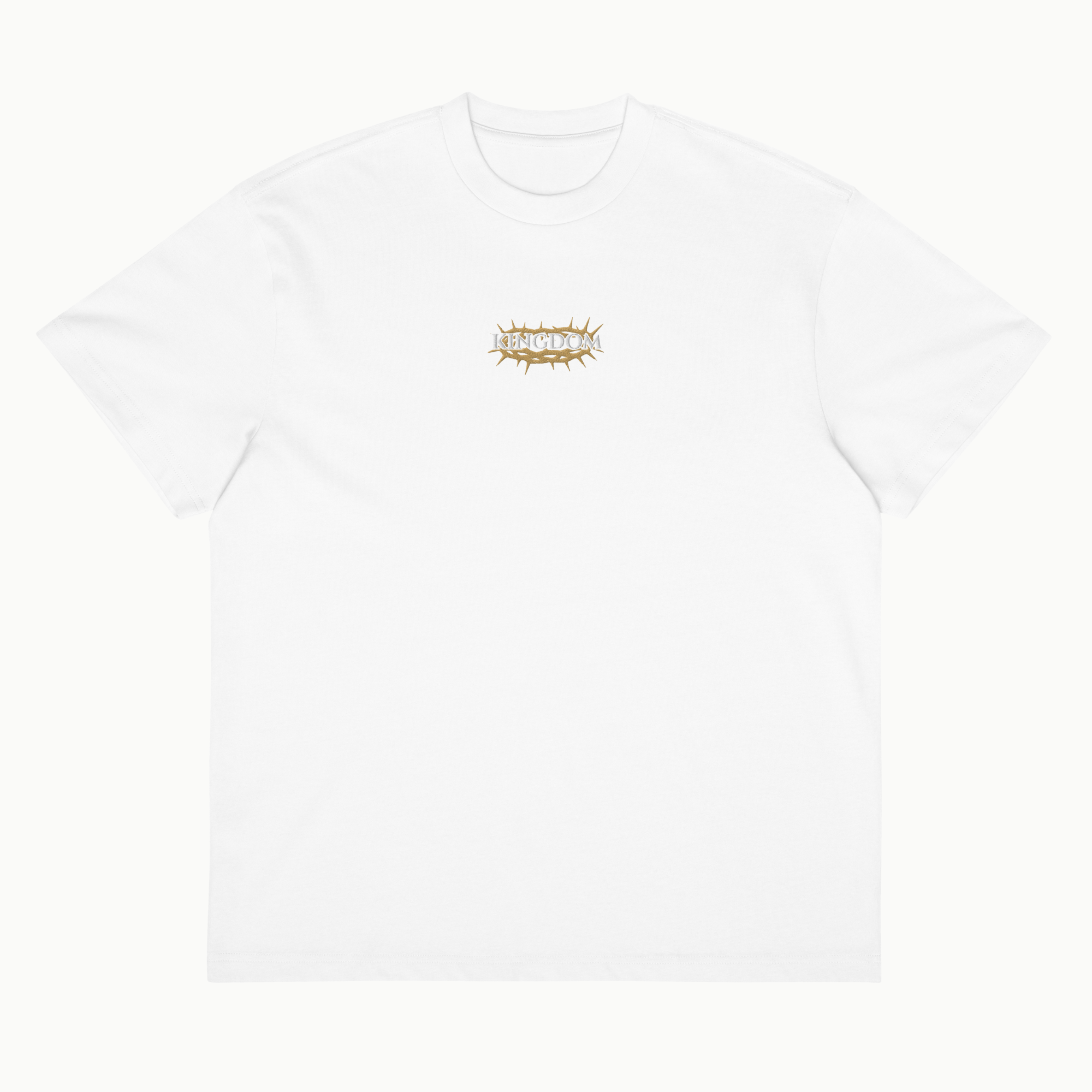 crown of thorns embroidery tee